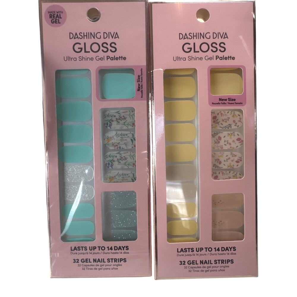 Dashing Diva Glossy Nail Strips In A New Leaf & Tulip Walk - 0058